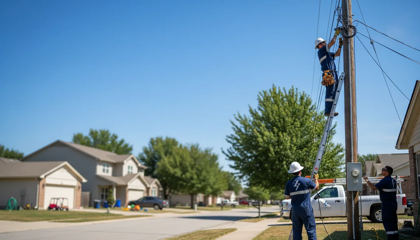 Residential electrician providing installation services in Wakita, OK
